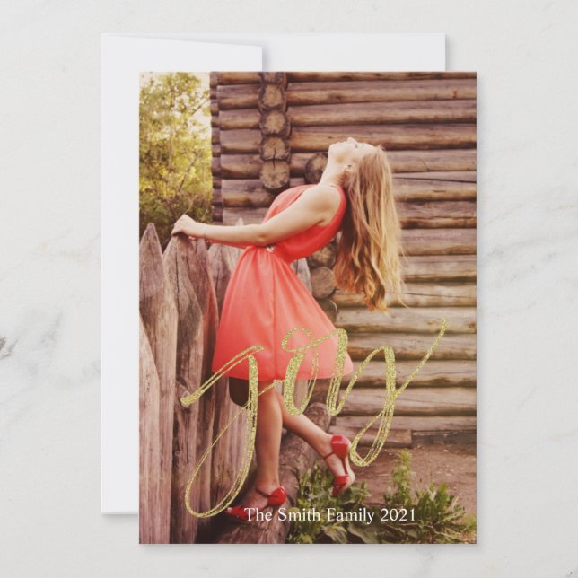 Glädje jul julkort (Framsida)