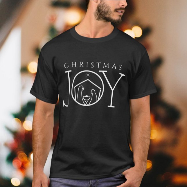 GLÄDJE Jul Nativity Kristna Jul T Shirt (Skapare uppladdad)