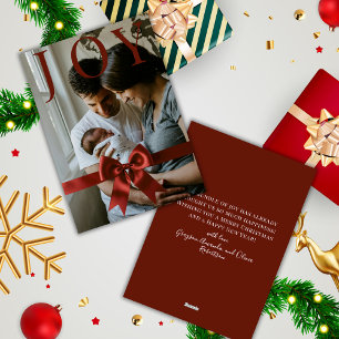 Glädje jul nyfödd baby fotokort julkort