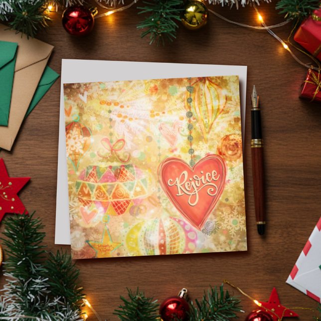 Glädje Jul Ornamenter Vacker Inspiration Julkort (Skapare uppladdad)