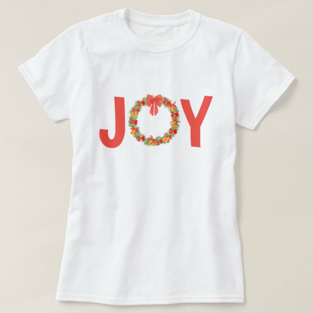 Glädje julkrans festlig högtid t shirt (Design framsida)