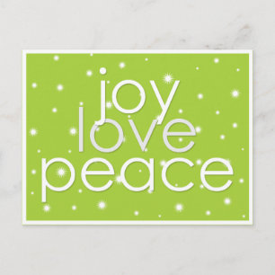 Glädje Kärlek Fred Grön Högtid Helg Vykort