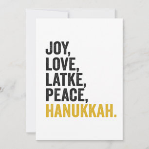 Glädje Kärlek Latkes Fred Hanukkah Roligt Judiskt Inbjudningar