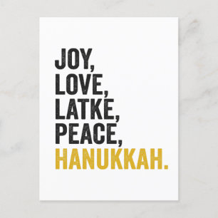 Glädje Kärlek Latkes Fred Hanukkah Roligt Judiskt Vykort