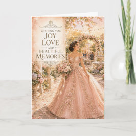 Glädje Kärlek Vackra Minnen Quinceañera-kort Kort