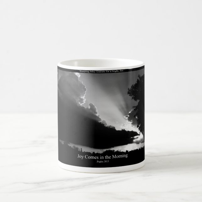 Glädje kommer i morgonen kaffemugg (Center)