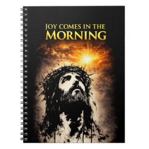 Glädje kommer på morgonen anteckningsbok