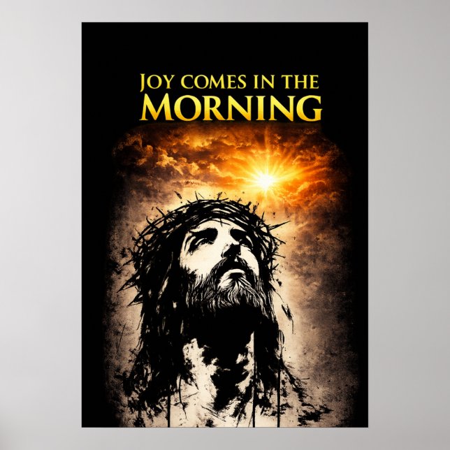 Glädje kommer på morgonen poster (Framsidan)