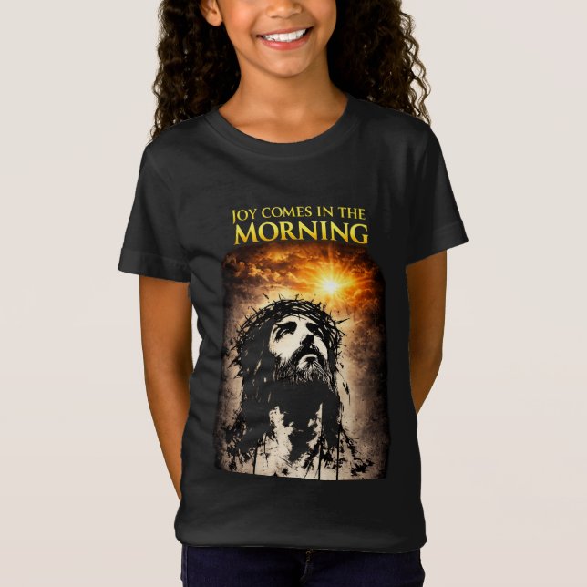 Glädje kommer på morgonen t shirt (Framsida)