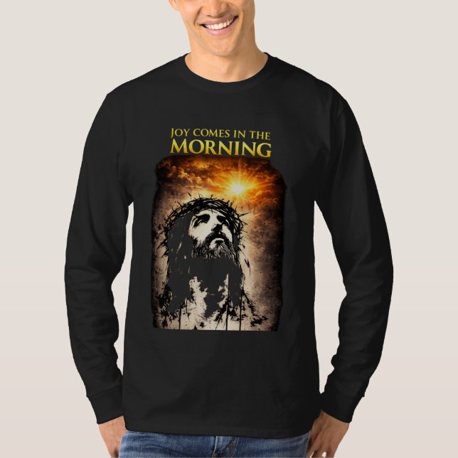 Glädje kommer på morgonen t shirt (Framsida)