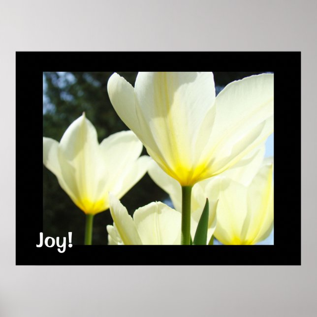 Glädje konsttryck Tulpaner Blommor Kontorskonst Poster (Framsidan)