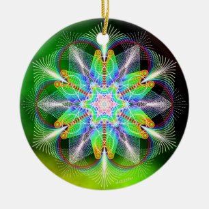 Glädje/lycklig Julgransprydnad Keramik