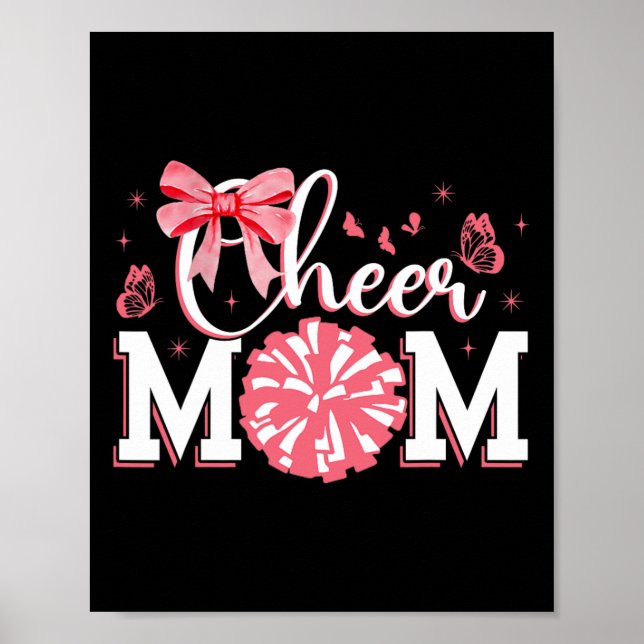 Glädje Mam Cheerleader Squad Cheerleading Stolt Ma Poster (Framsidan)