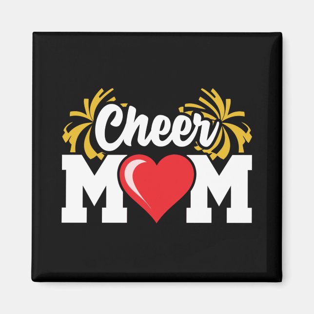 Glädje Mamma - Gymnasie Cheerleader - Cheerleading Magnet (Framsidan)