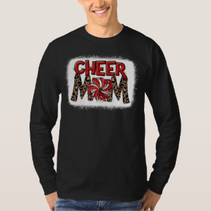 Glädje mamma leopard Blekade Kvinnors Stolta Cheer T Shirt