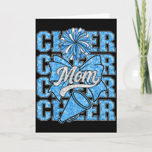 Glädje Mamma Mamma Bow Srt Cheerleading Lag Blå Ch Kort