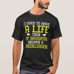 Glädje Mamman Cheerleading Cheerleader Jag brukade T Shirt