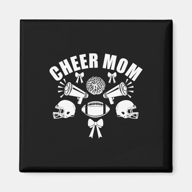 Glädje Mammas Fotll Megafon Båge Design  Magnet (Framsidan)