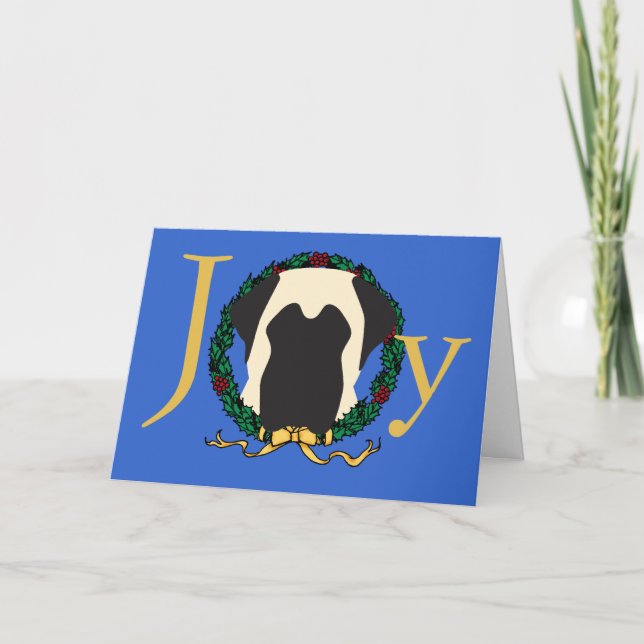 Glädje Mastiff-kort Helgkort (Framsida)