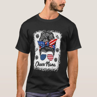 Glädje Nana Rufsad Bunt USA Flagga Glasögon 4:e Ju T Shirt