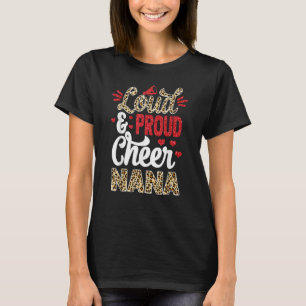 Glädje Nana Största Fan Leopardtryck Och Pom Pom T Shirt