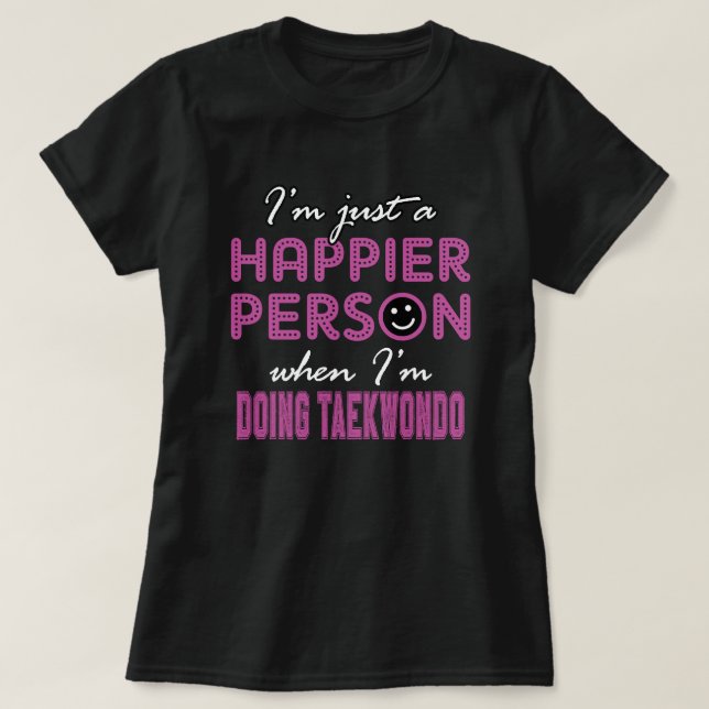 Glädje när jag gör taekwondo t shirt (Design framsida)