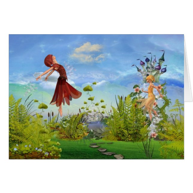 Glädje och lycka hälsningskort (Framsidan Horizontal)