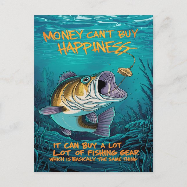 Glädje över Abborrfiske Vykort (Framsida)