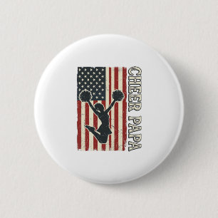 Glädje Papa USA Flagga Vintage Glädje Design_1 Knapp