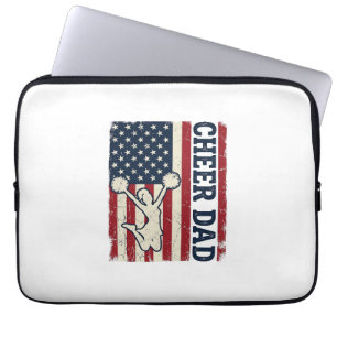 Glädje Pappa Patriotisk Amerikansk Flagga Vektor T Laptop Fodral