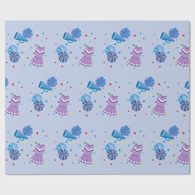 Glädje Pom-Poms och Konfetti Presentpapper (Platt)