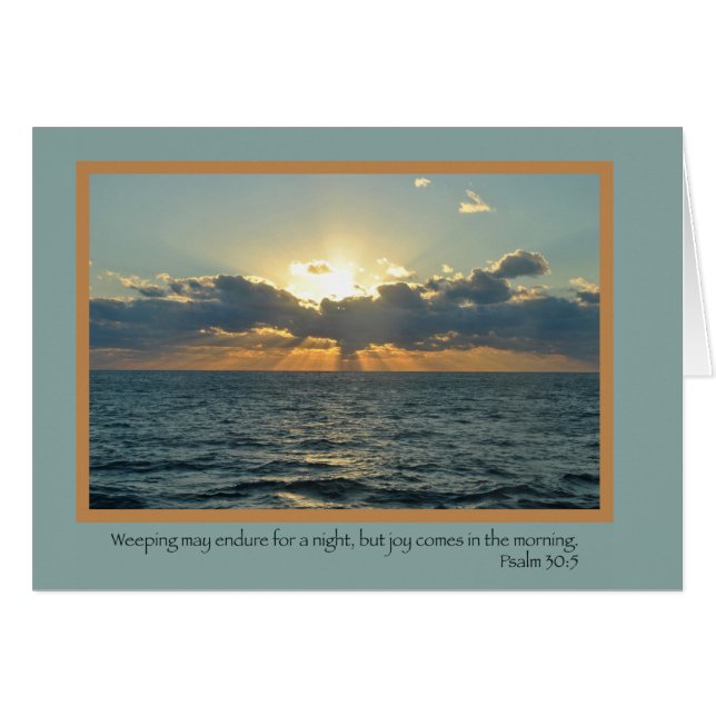 Glädje (Psalm30:5) Hälsningskort (Framsidan Horizontal)