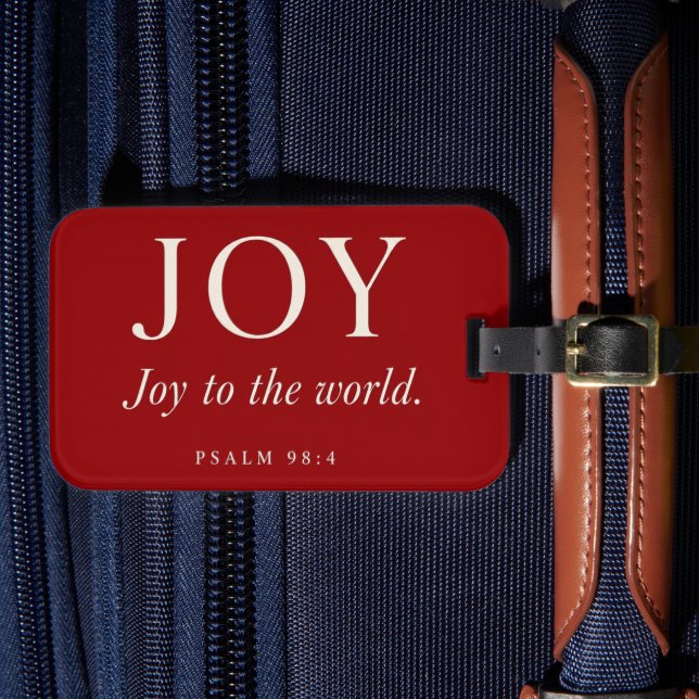 GLÄDJE | Psalm 98:4 | Julpresent Bagagebricka (Framsida Insitu 4)