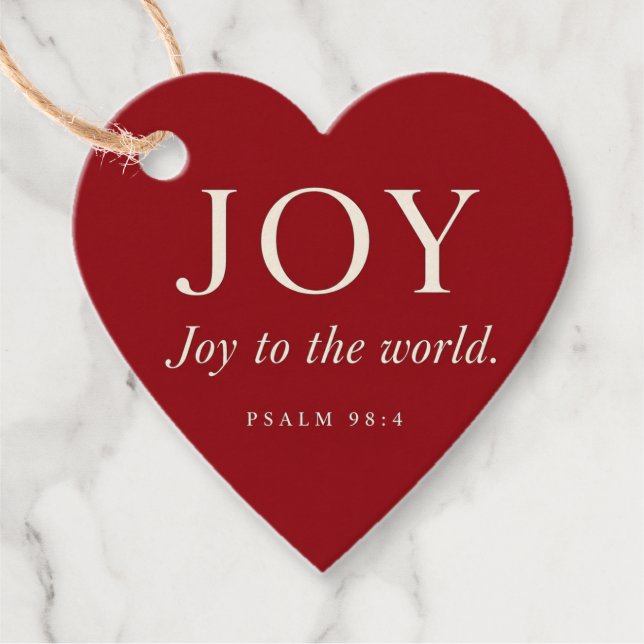 GLÄDJE | Psalm 98:4 | Julpresent Gåvor Etiketter (Framsida)