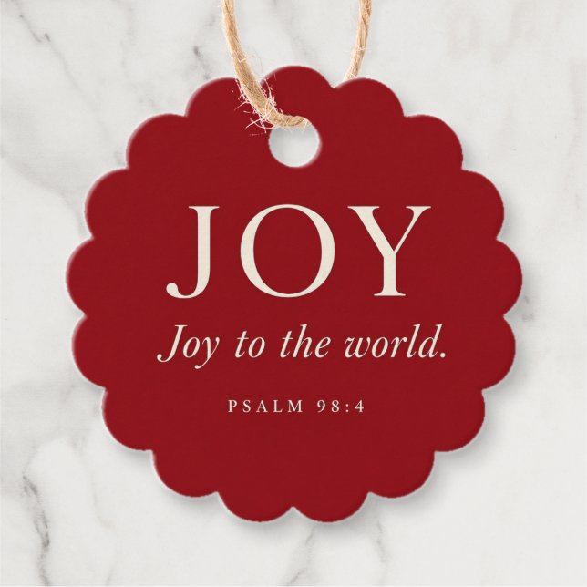  GLÄDJE | Psalm 98:4 | Julpresent Gåvor Etiketter (Framsida)