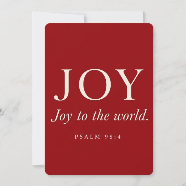 GLÄDJE | Psalm 98:4 | Julpresent Inbjudningar (Framsida)