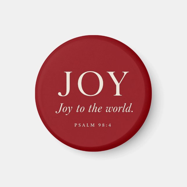 GLÄDJE | Psalm 98:4 | Julpresent Magnet (Framsidan)