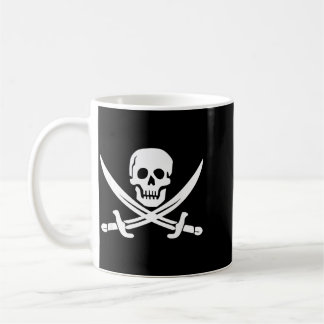 Glädje Roger Crossbones Dödskalle Piratflagga Skel Kaffemugg