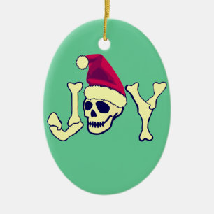 Glädje - Santa skalle Julgransprydnad Keramik