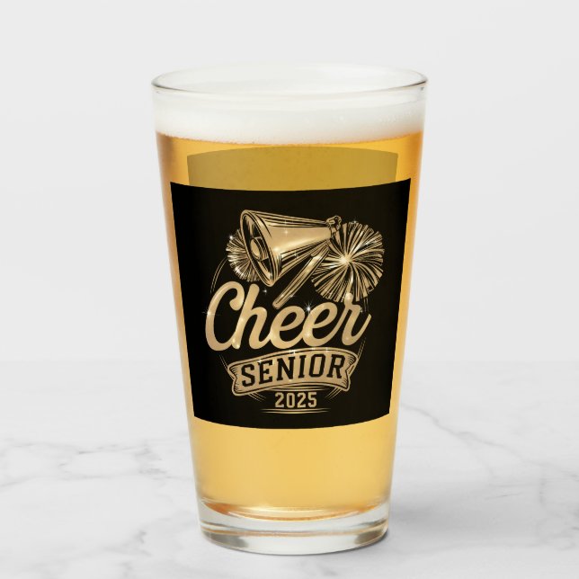 Glädje Senior 2025 Cheerleader Examen Klass Av Glaskopp (Framsida fylld)