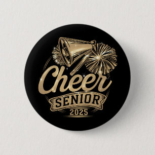 Glädje Senior 2025 Cheerleader Examen Klass Av Knapp