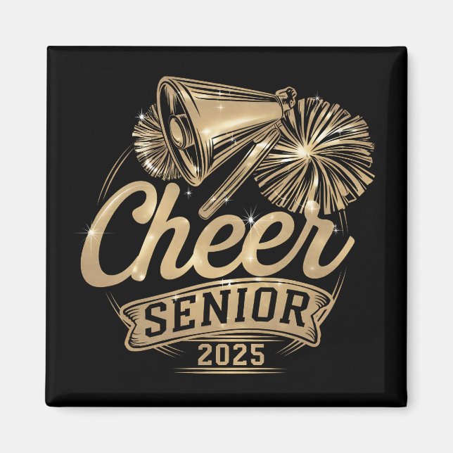 Glädje Senior 2025 Cheerleader Examen Klass Av Magnet (Framsidan)