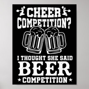 Glädje Tävling Öl Rolig Cheerleader Mamma Pappa C Poster