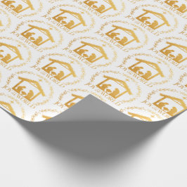 Glädje till världen Guld Jul Presentpapper