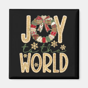 Glädje Till Världen Jesus Kristna Snöflinga Jul Magnet