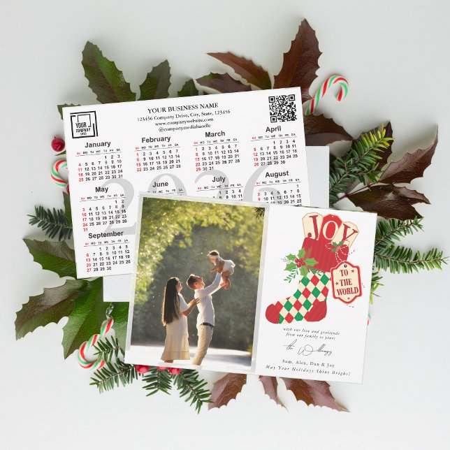 Glädje till världen Jul Foto 2026 Kalender Julkort (Joy to the World Christmas Photo 2026 Calendar Budget Gift Cristian Families Organizations Business )