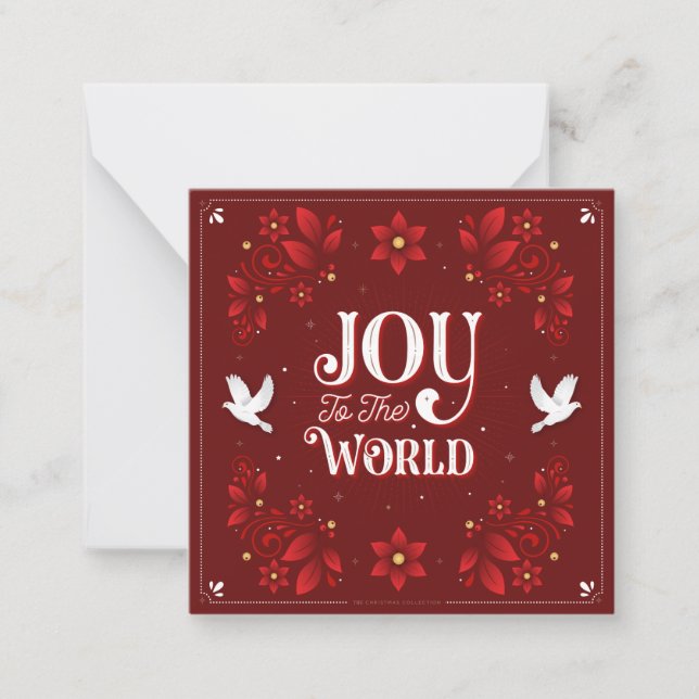 Glädje till världen Julkort Stationery Card Anteckningskort (Framsida)