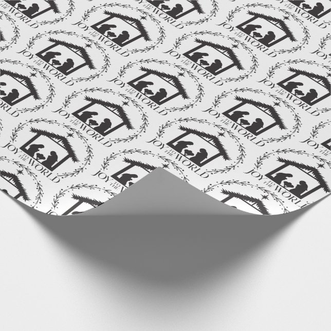 Glädje till världen Julkrubba jul Presentpapper (Hörn)