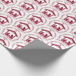 Glädje till världen Röd jul Presentpapper