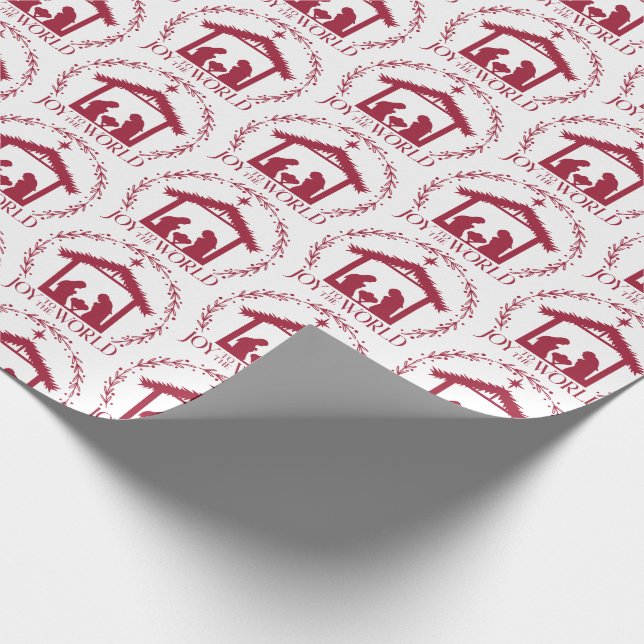 Glädje till världen Röd jul  Presentpapper (Hörn)